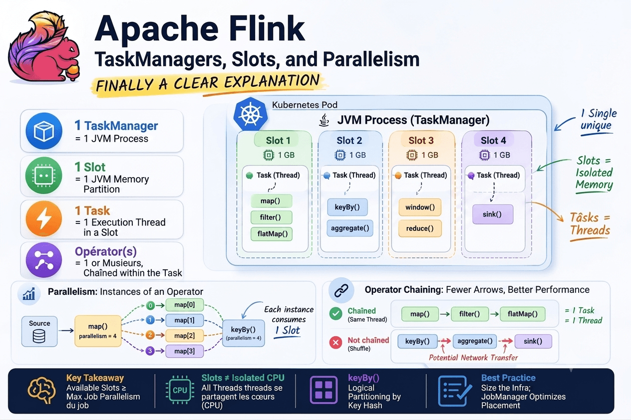 Apache Flink: TaskManagers, Slots and Parallelism, A Clear Explanation
